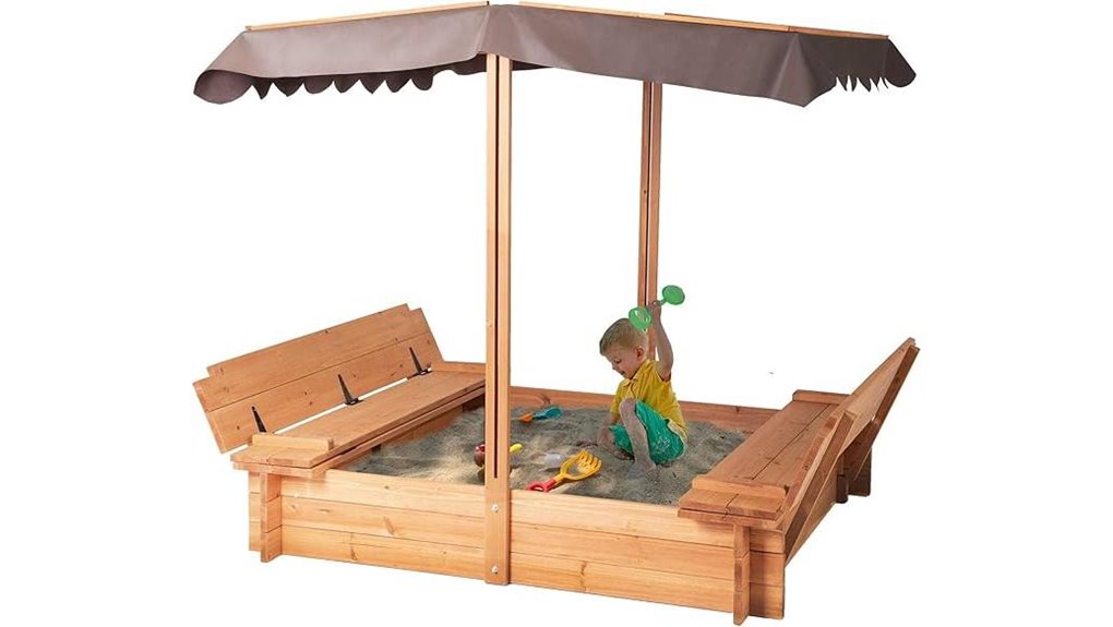 covered birasil sandbox benches