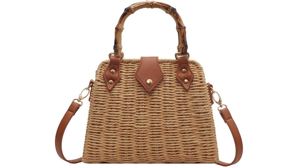 crossbody straw woven beach