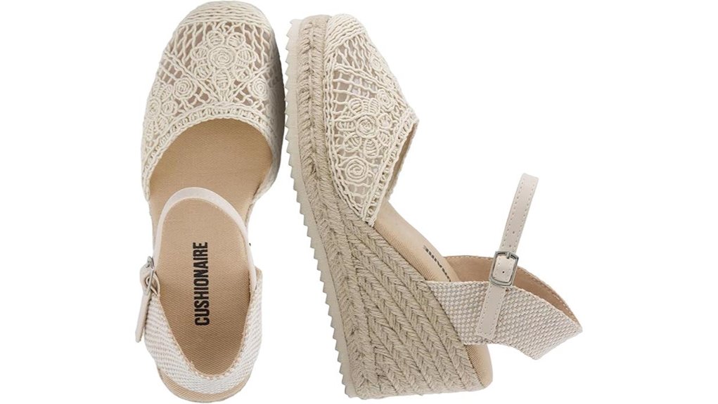 cushionaire flora platform espadrilles