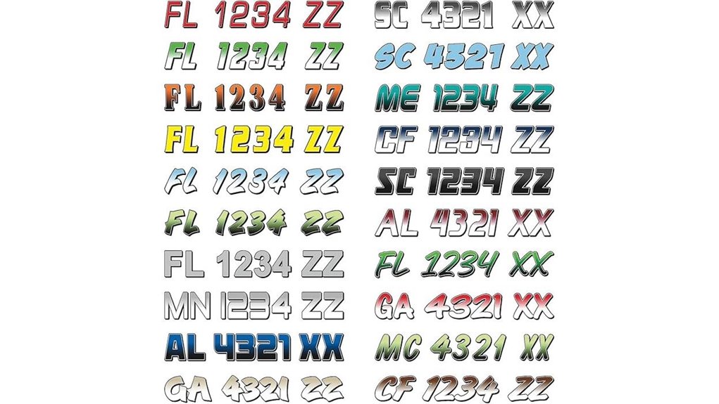 custom boat registration stickers