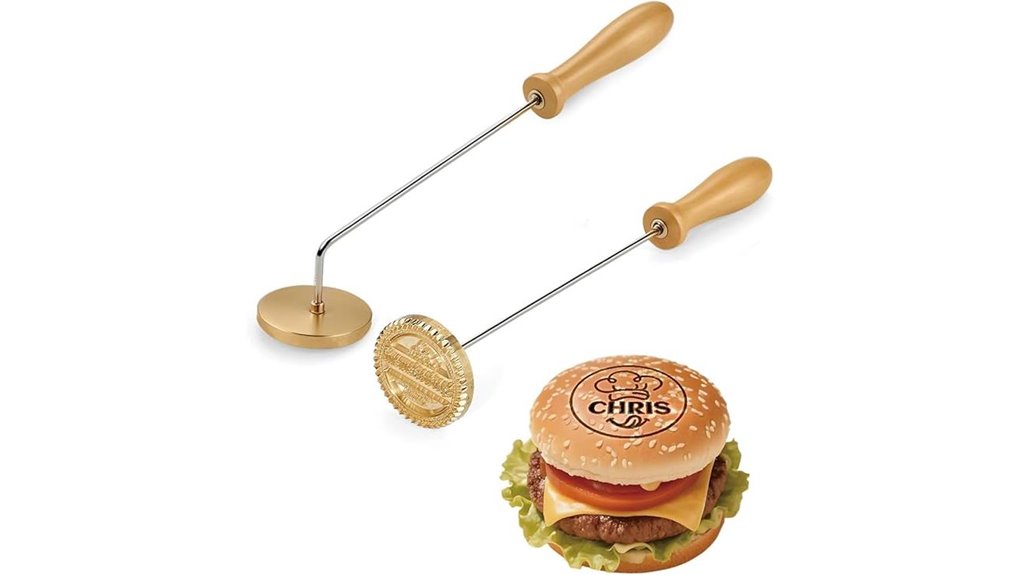 custom brass burger iron