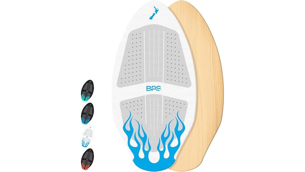 custom traction wooden skimboard