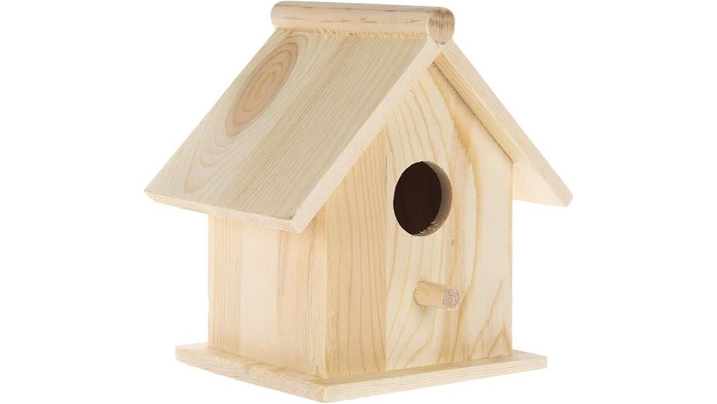 customizable square wood birdhouse