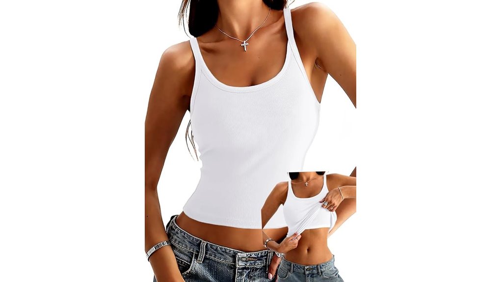 danysu ribbed crop bra