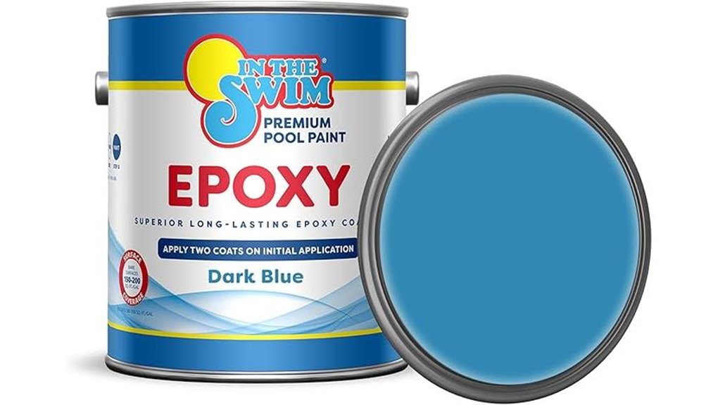 dark blue epoxy pool paint