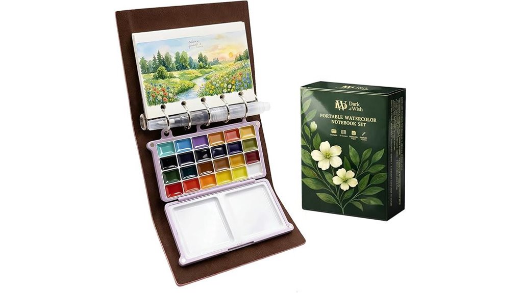 darkwish mini 24 color watercolor