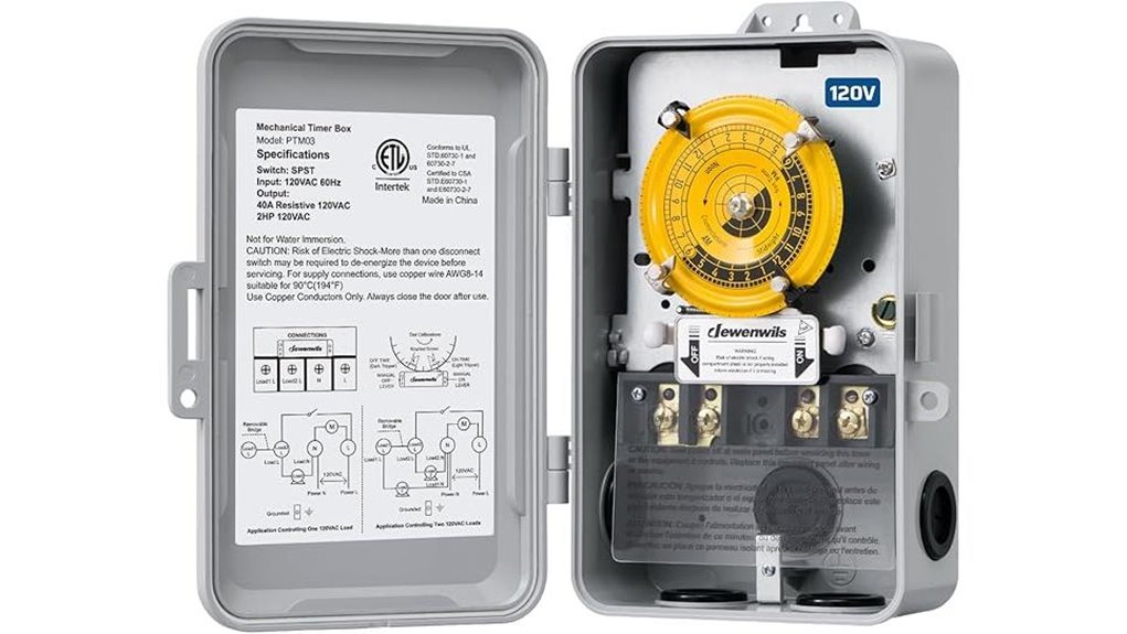 dewenwils 24 hour 120vac switch