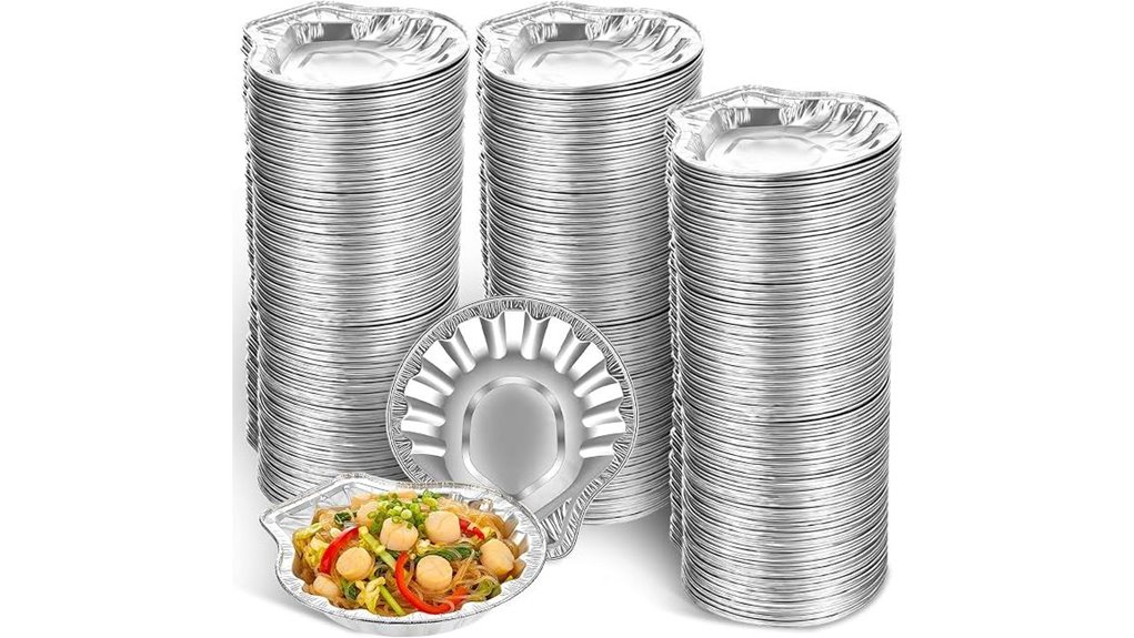 disposable aluminum foil clams