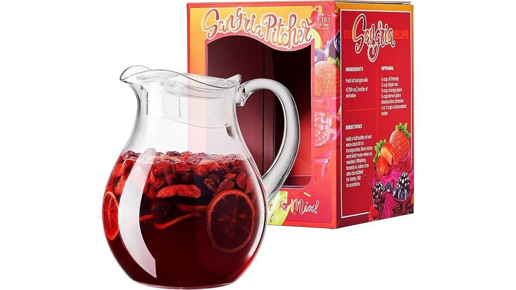 diy sangria acrylic pitcher