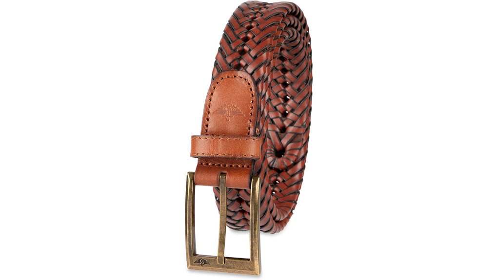 dockers braided leather belt