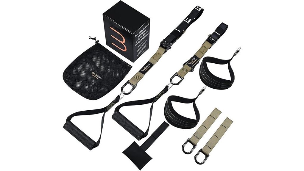 door anchored suspension foot straps