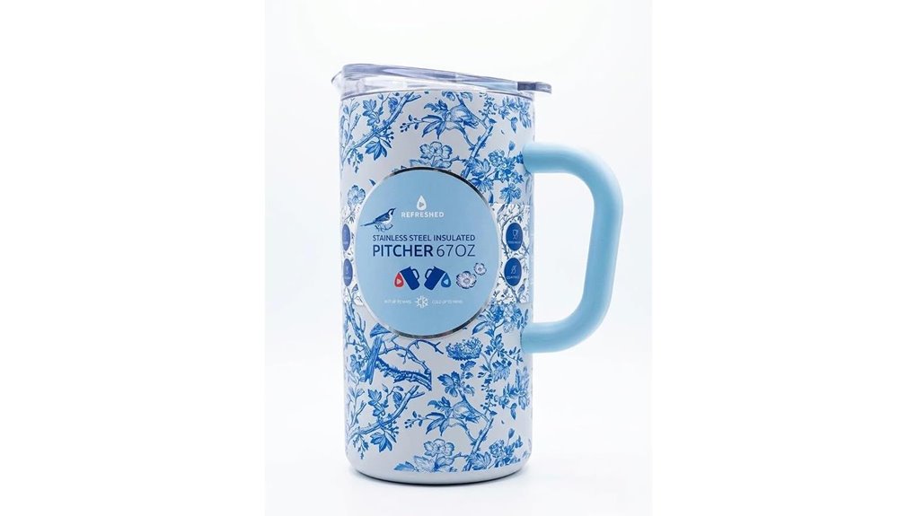 double wall stainless 67oz pitcher
