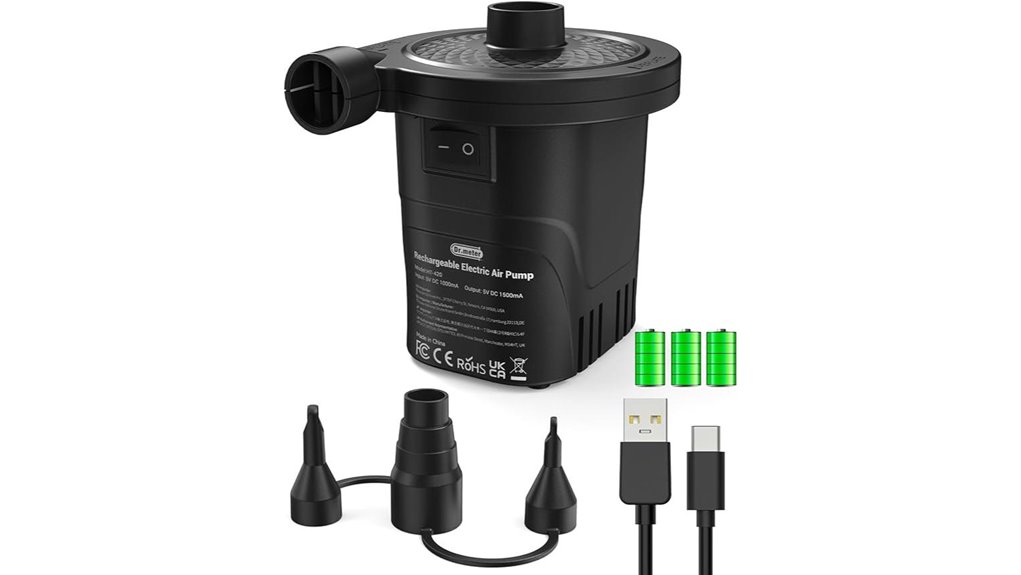 dr meter rechargeable air pump