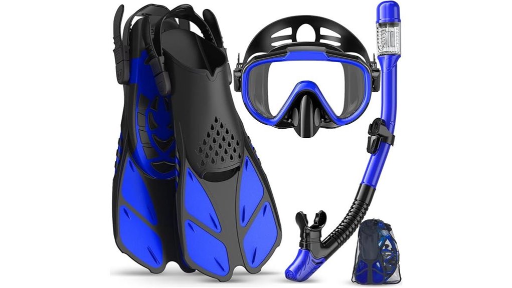 dry mask snorkel fins bag