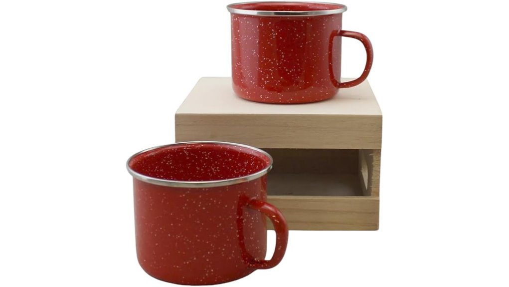 dual 16oz enamel mugs