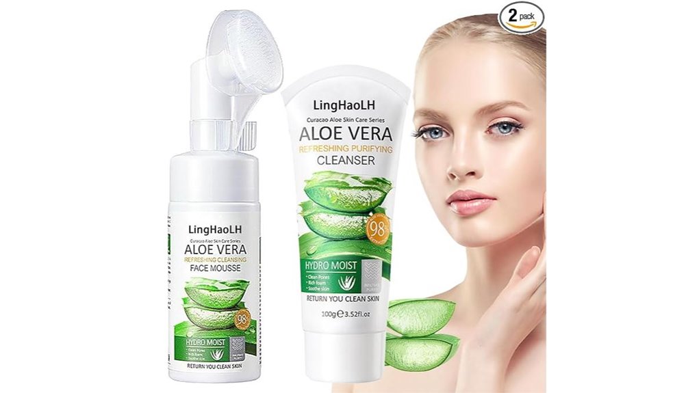dual aloe foam brush