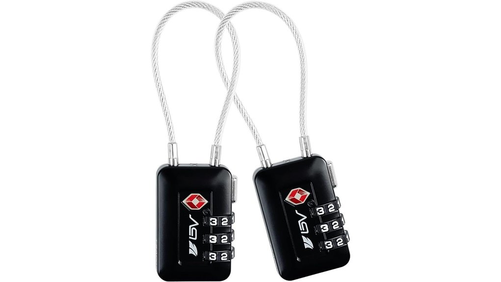 dual black tsa locks