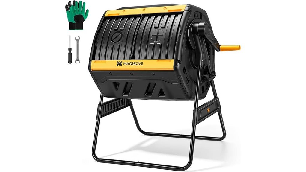dual chamber 53 gallon compost bin