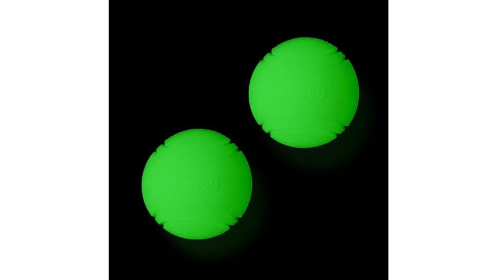 dual glowing rubber balls
