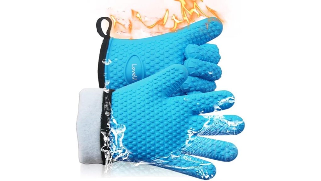 dual layer silicone oven gloves