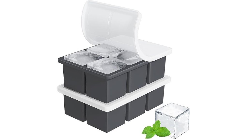 dual lid large silicone trays