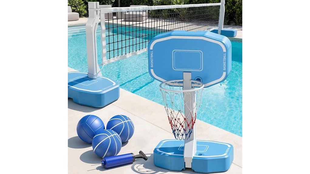 dual purpose pool net hoop
