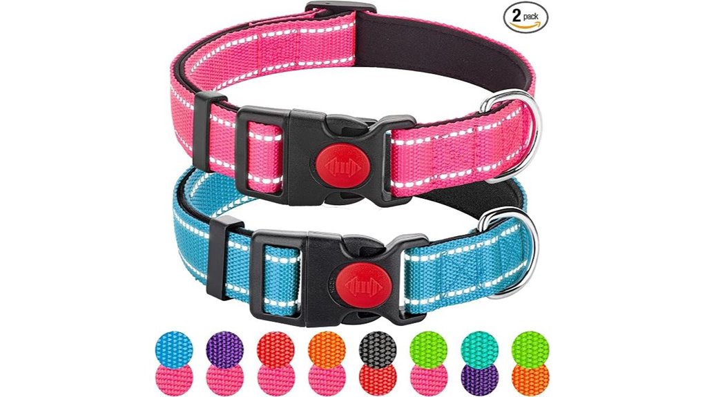 dual reflective neoprene collars