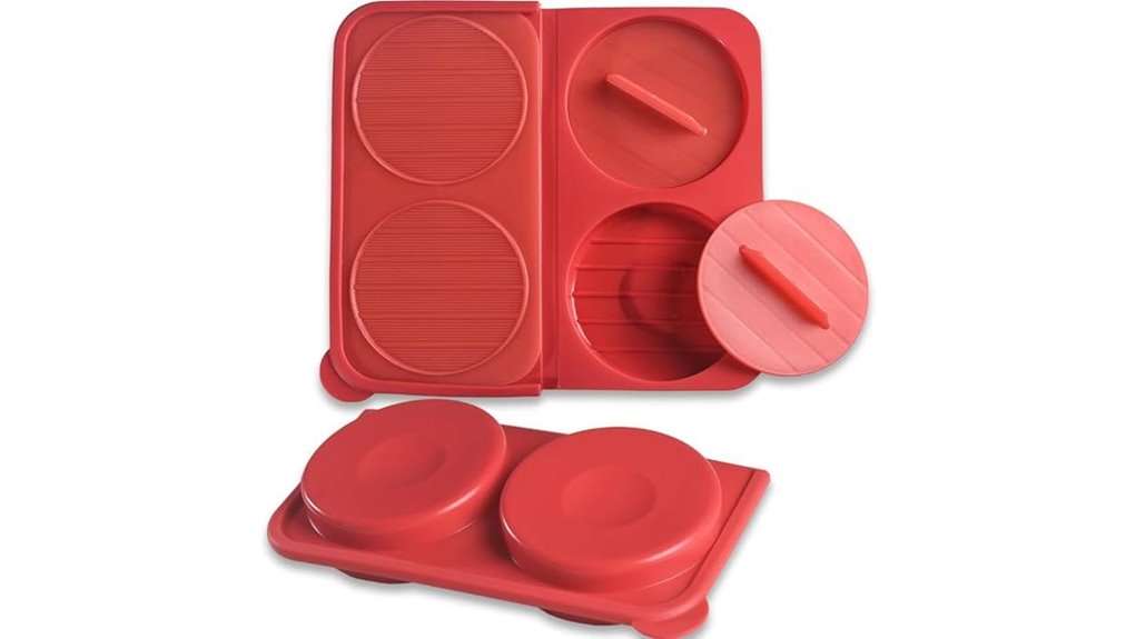 dual silicone burger presses