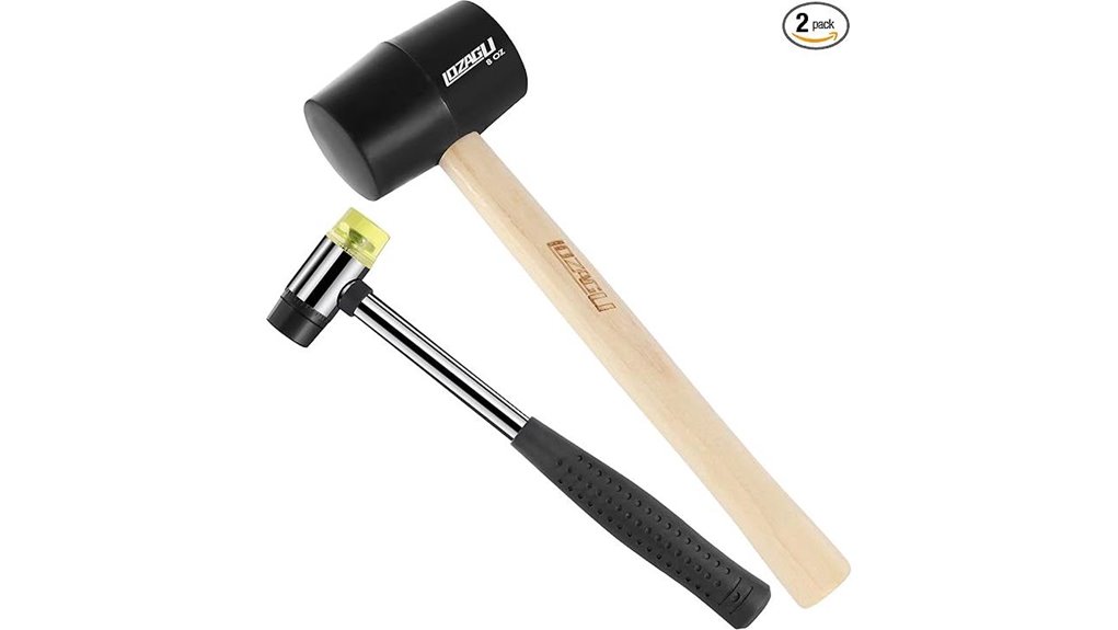 dual small rubber mallets