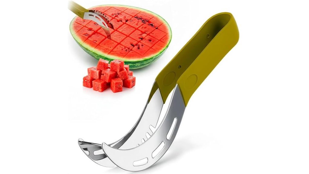 dual stainless watermelon cutter