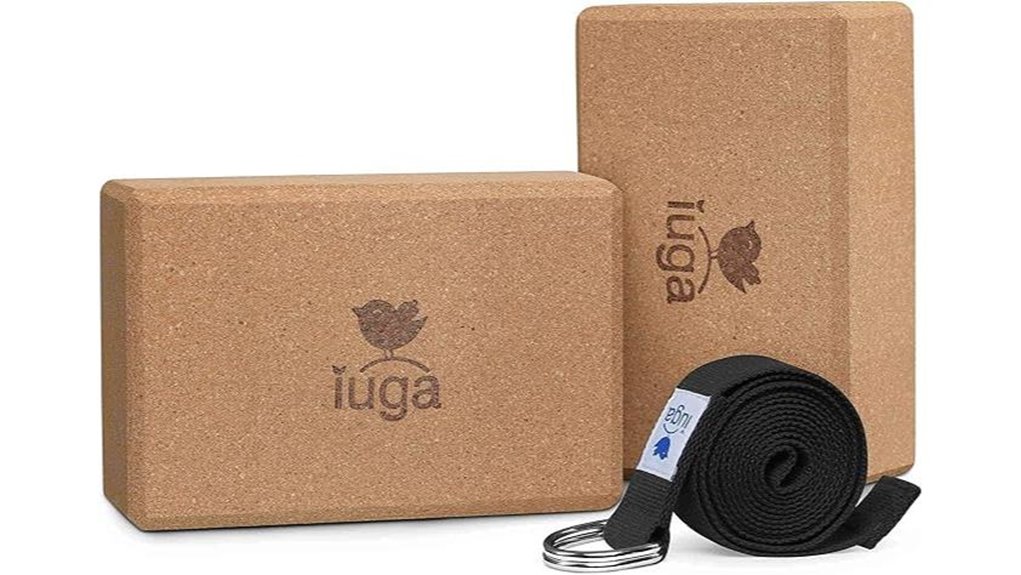dual strap equipped yoga blocks