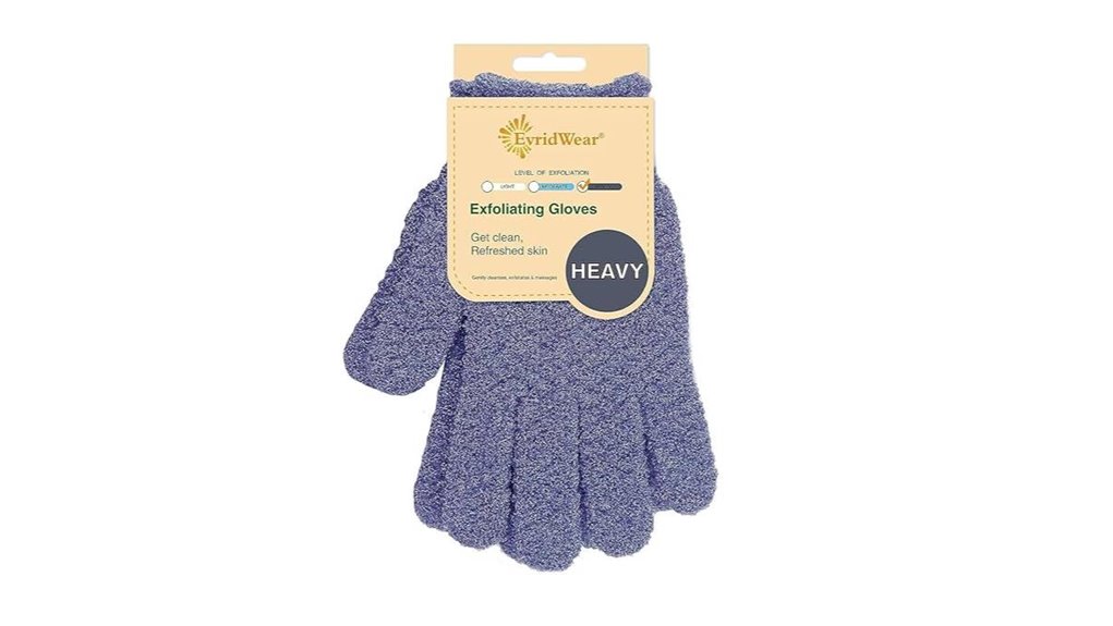 dual texture exfoliating bath gloves