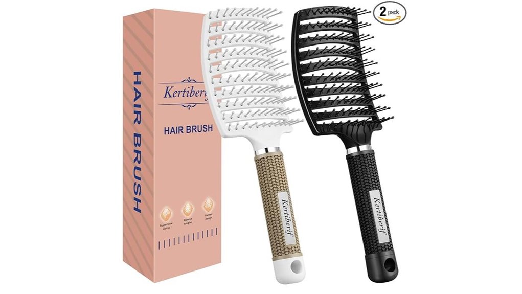 dual vented detangling brush