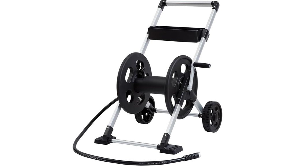 dual wheel hose reel cart