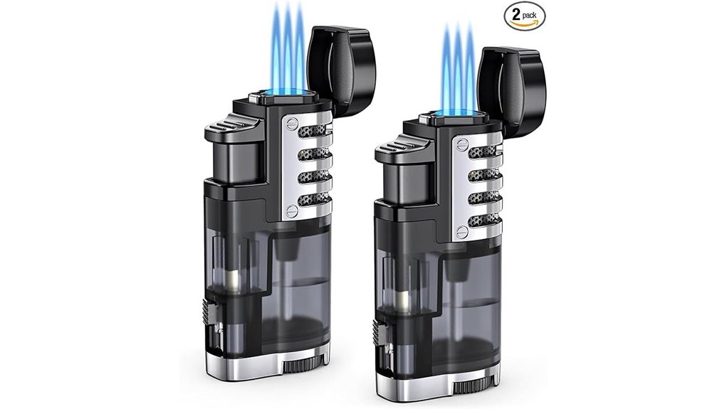 dual windproof butane torches