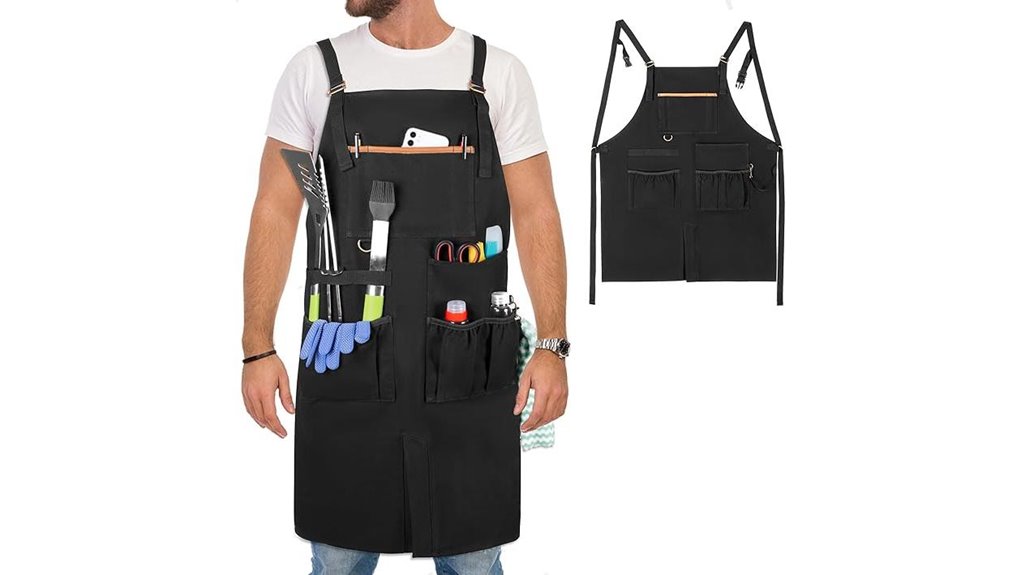 durable grilling apron pockets