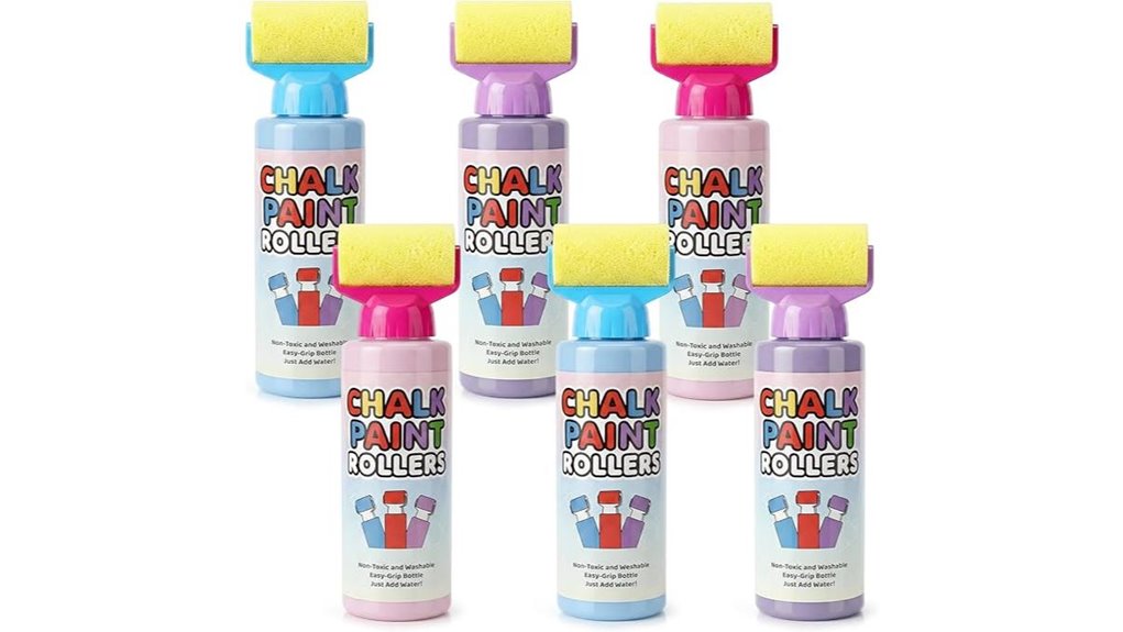 eaasty 6 piece multi color rollers