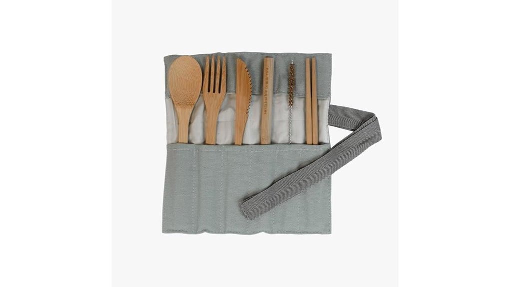 eco bamboo cutlery canvas