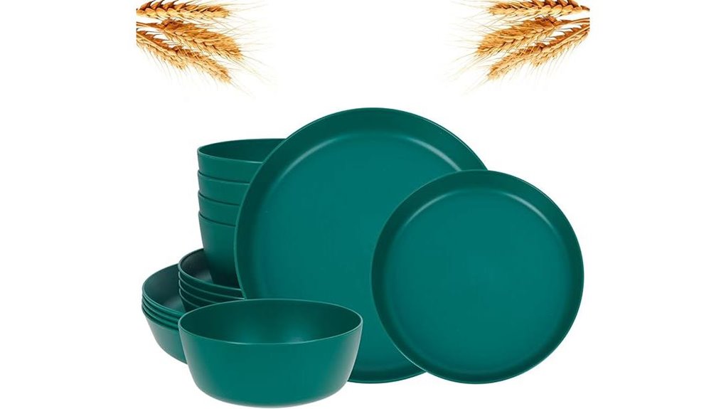 ei 12 piece wheat green