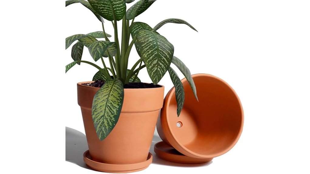 eight inch clay pot set