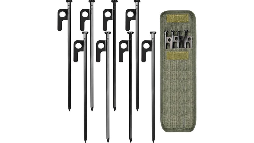 eight inch steel heavy duty stakes