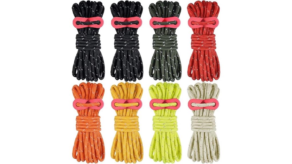 eight pack reflective tent lines
