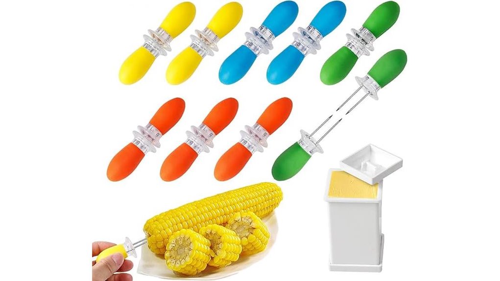 eighteen piece stainless silicone corn