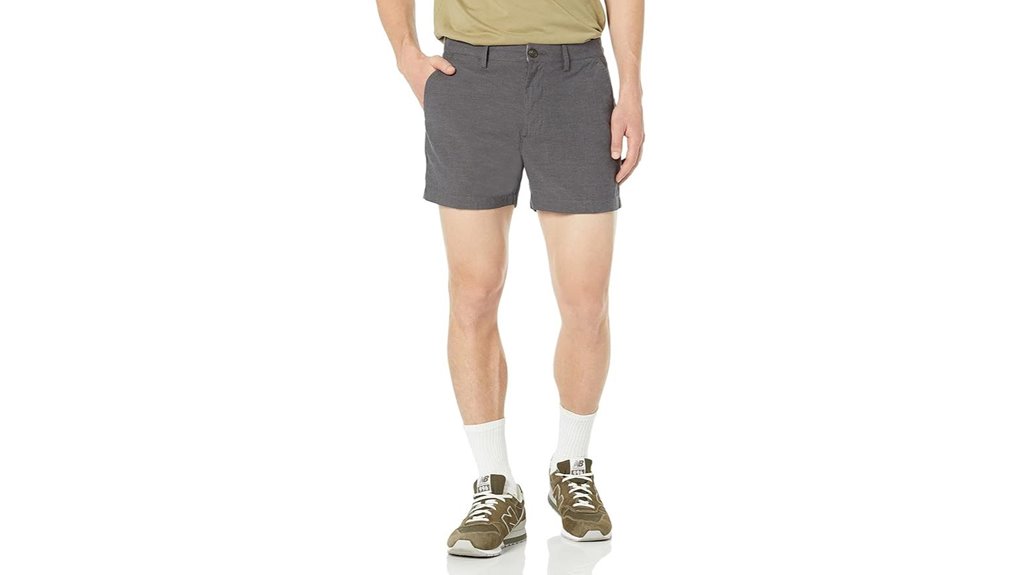 elastic waist khaki shorts