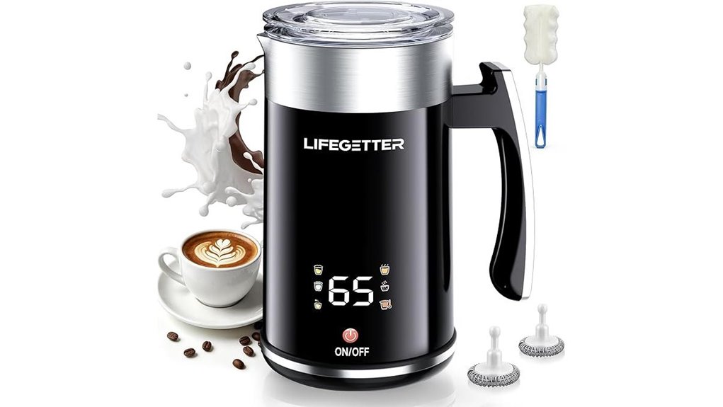electric 6 in 1 steamer frother