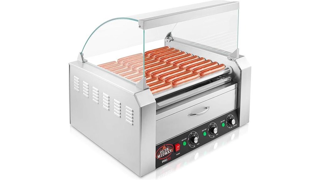 electric hotdog roller grill