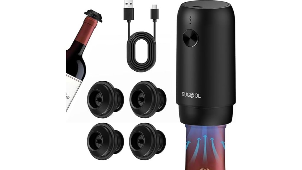 electric wine pump four stoppers