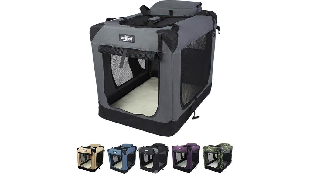 elitefield foldable 3 door crate
