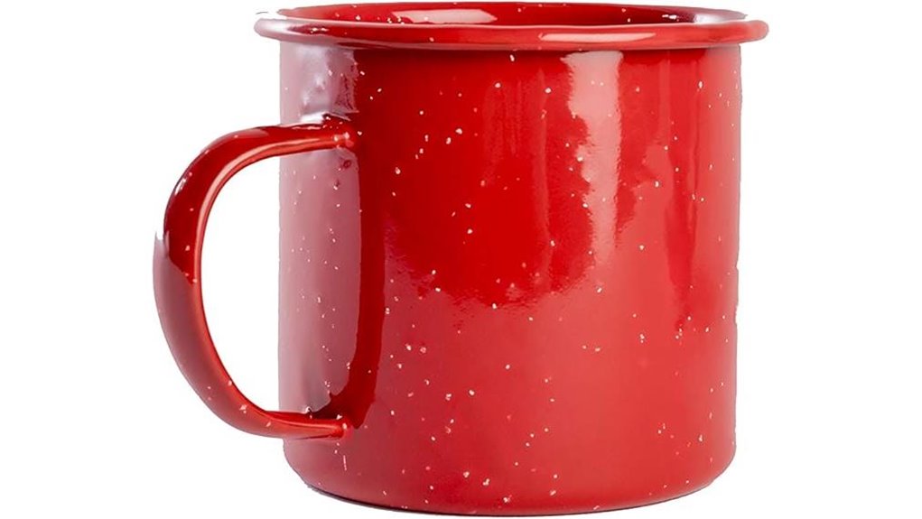 enamel red 16oz mug
