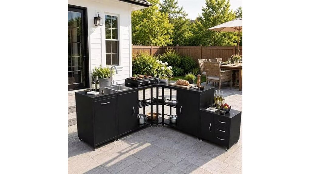 erommy five piece sink island